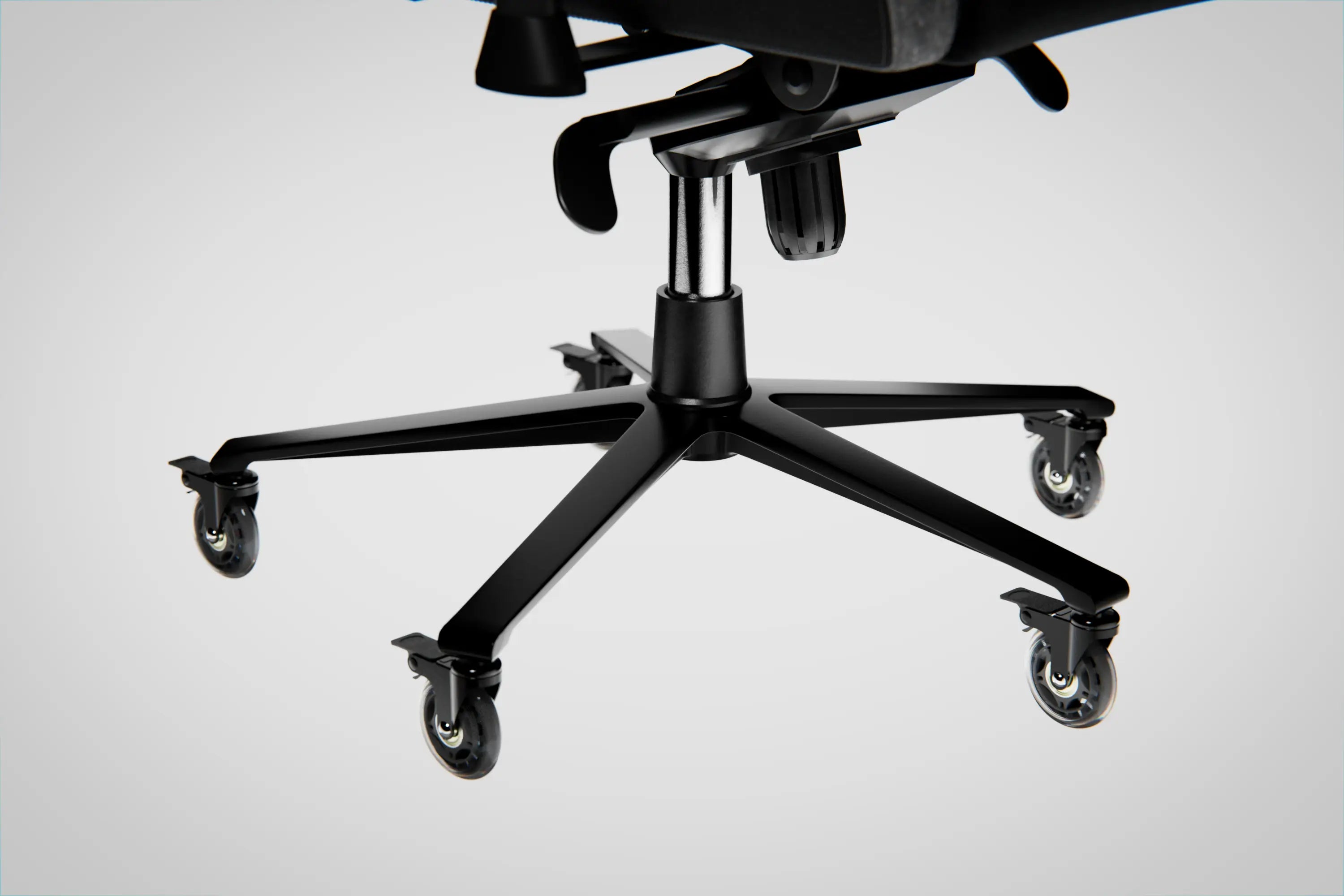 Caster wheels of Blacklyte Athena X reclining gaming chair