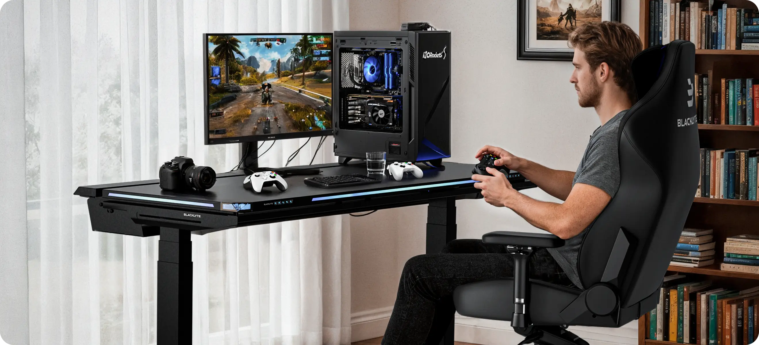 Most comfortable gaming chair for gamers with adjustable armrests