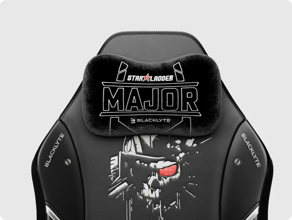 Budapest Major Edition gaming chair with a magnetic headrest pillow