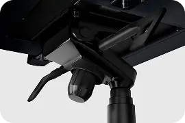 Bottom design of blue liquid edition gaming chair