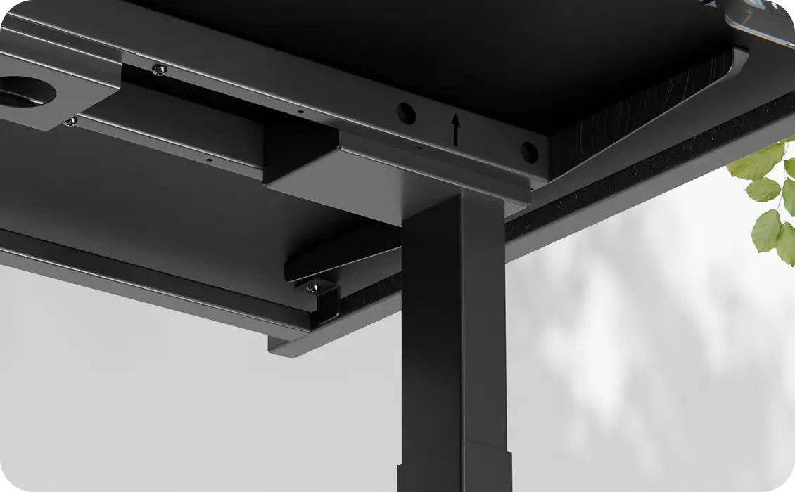 Atlas Lite height adjustable standing desk with industrial-grade steel frame