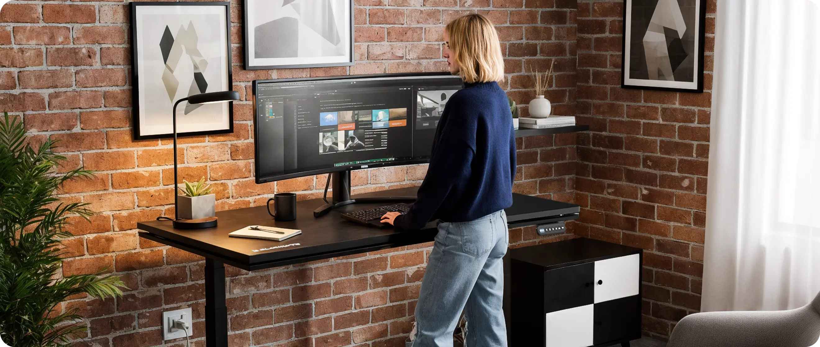 Atlas Lite modern standing desk for home office with eco-friendly materials