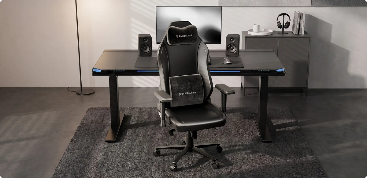 Athena cheap gaming chair in a home office