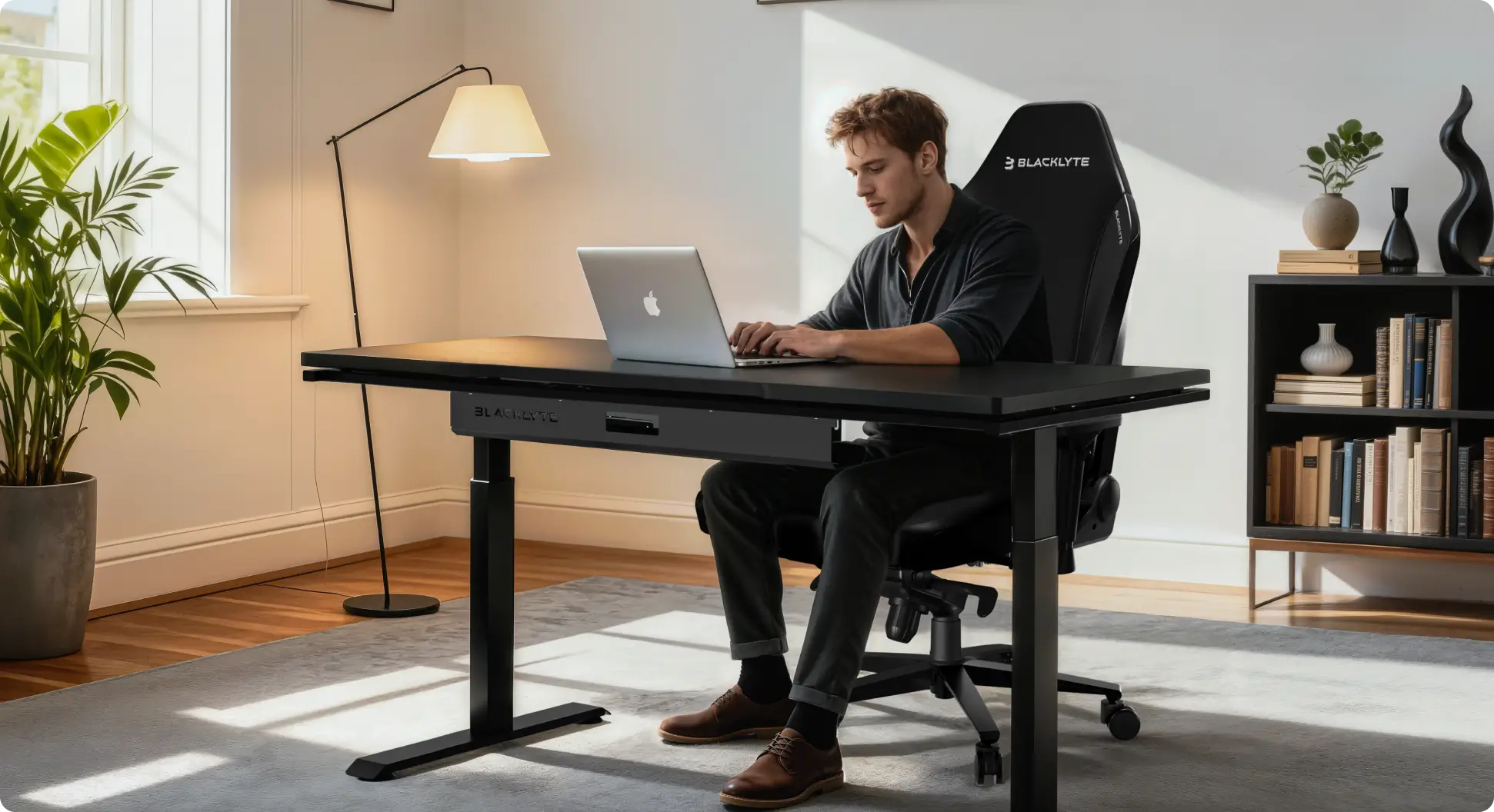 Athena cheap gaming chair in a home office