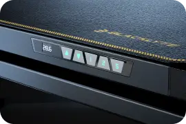 Electric RGB standing gaming desk with buttons