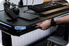 Blacklyte RGB standing gaming desk with electric height adjustment
