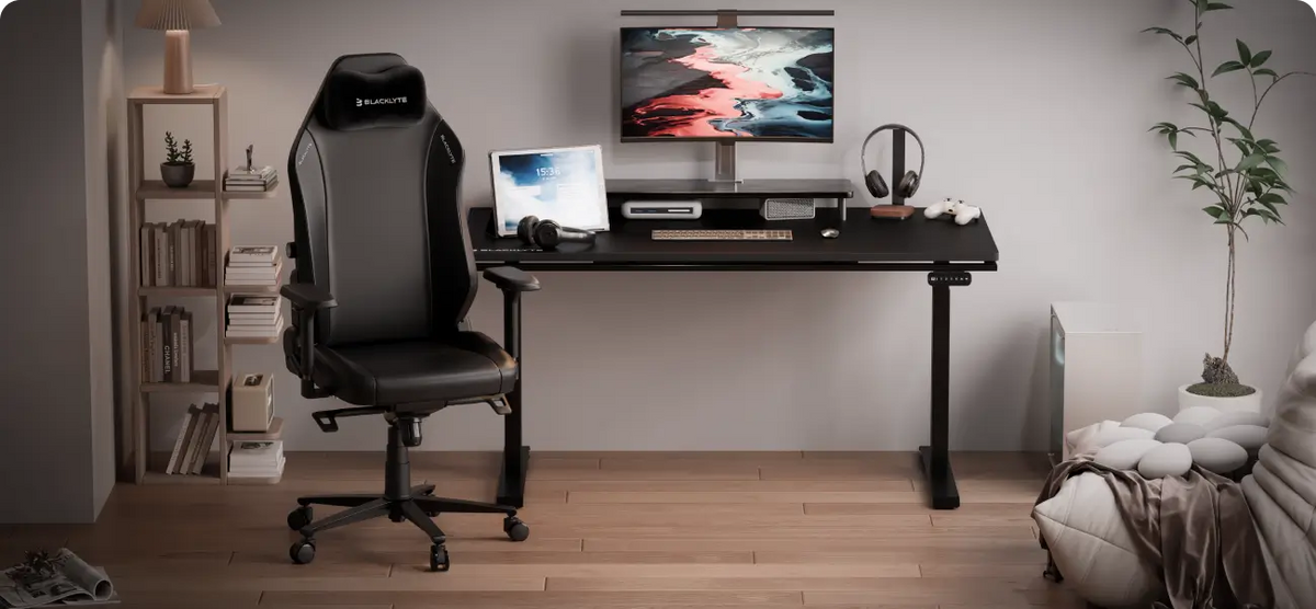 Blacklyte gaming chair and desk bundle
