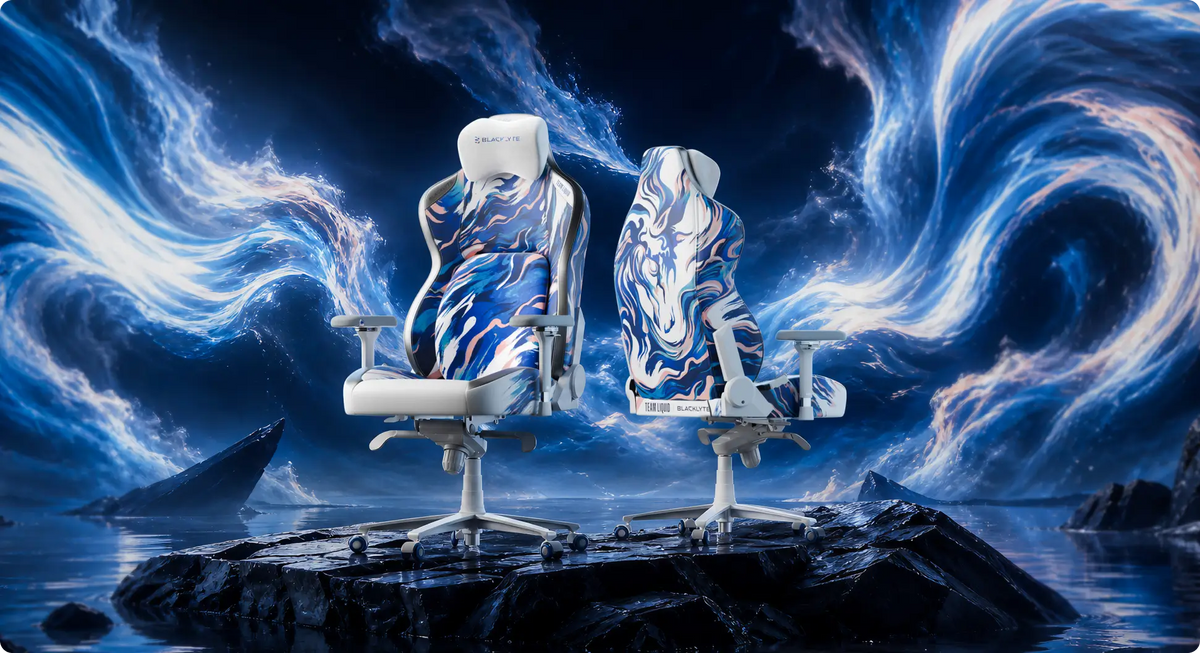 Team Liquid Year of the Horse Embroidery on Blacklyte Kraken Pro Gaming Chair