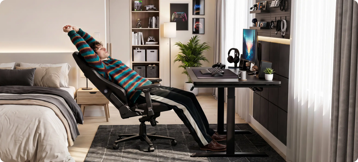 Athena gaming chair provides a comfortable experience during movies, breaks, and downtime