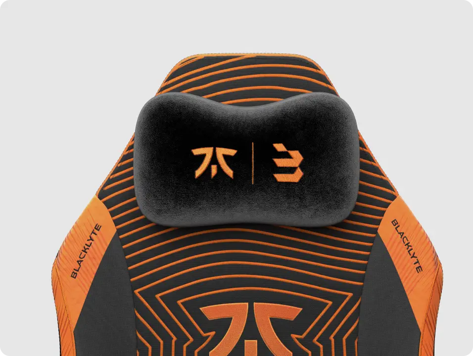 Fnatic gaming chair with a magnetic headrest pillow