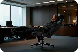 Comfortable reclining gaming chair