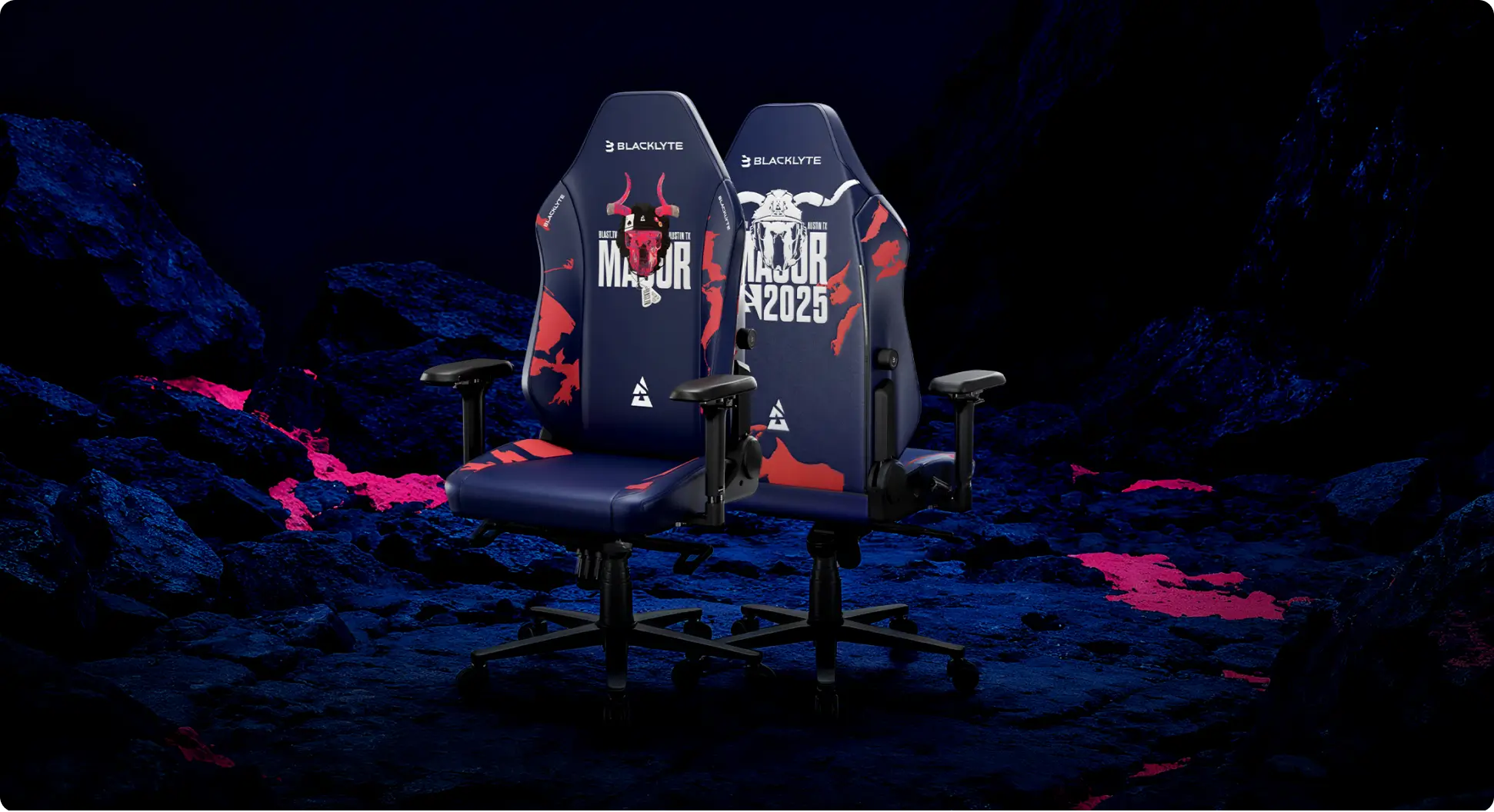Austin Major Edition chair with bold esports styling and premium finish