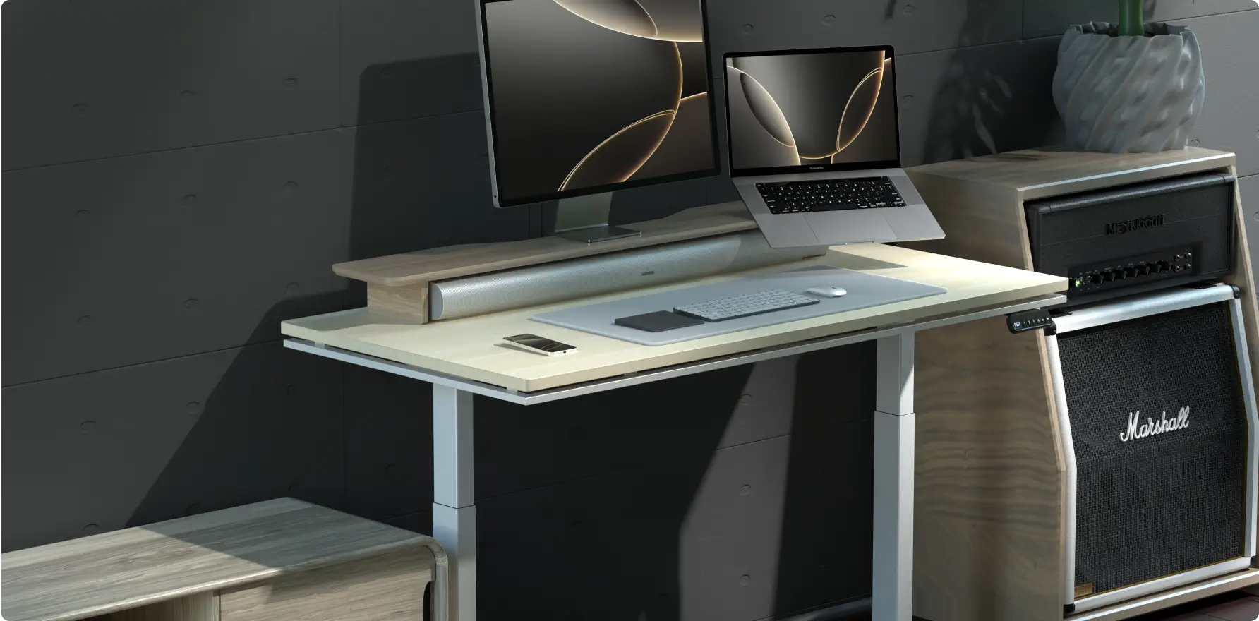 Blacklyte Atlas Lite height adjustable standing desk for home office