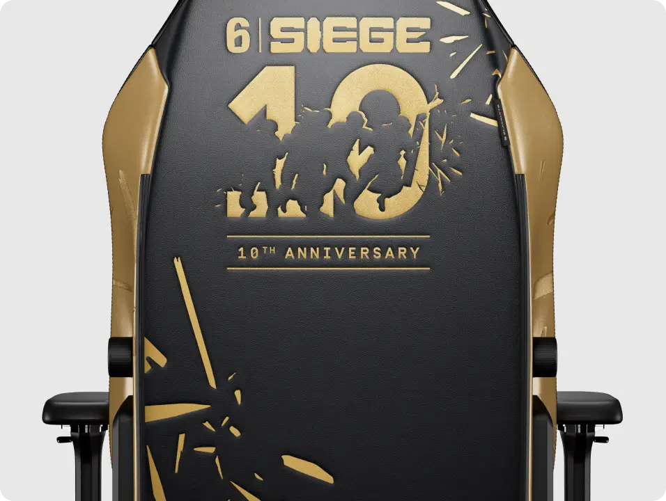 R6 10th Anniversary gaming chair with sleek design and premium build quality
