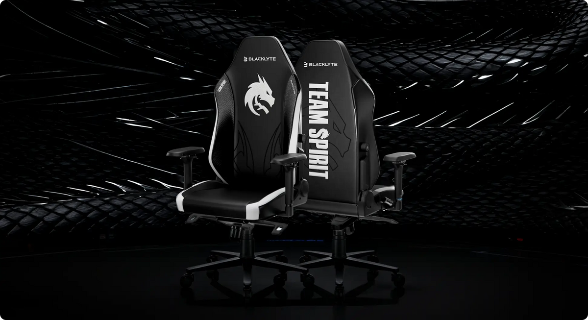Spirit Edition gaming chair featuring adjustable armrests and reclining back
